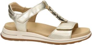 Ara leren sandalen goud