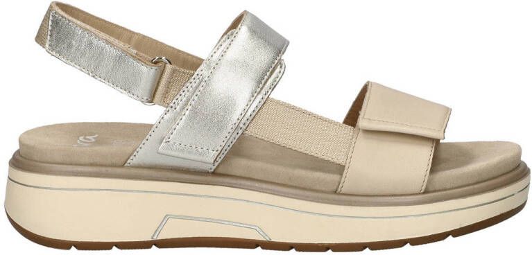 Ara Lucca leren sandalen beige zilver