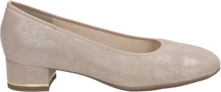 Ara suède pumps met lage hak beige