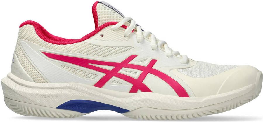 ASICS Game FF Clay OC tennisschoenen ecru fuchsia blauw - Foto 2