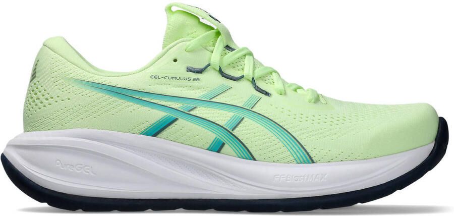 ASICS Gel-Cumulus 28 mesh hardloopschoenen lichtgroen petrol