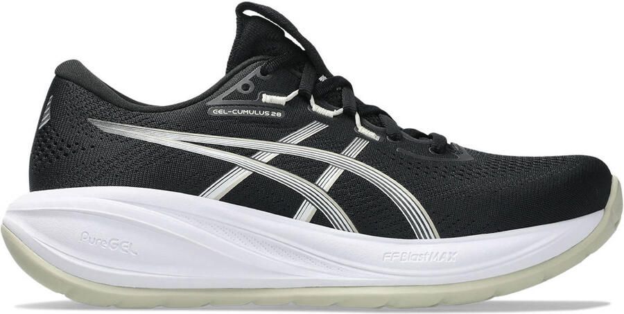 ASICS Gel-Cumulus 28 mesh hardloopschoenen zwart wit