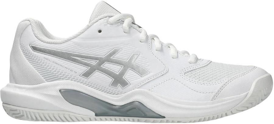ASICS Gel-Dedicate 9 Clay tennisschoenen wit zilver