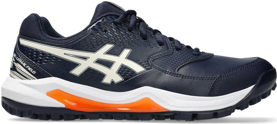 ASICS Gel-Lethal Field 2 hockeyschoenen donkerblauw ecru oranje - Foto 3