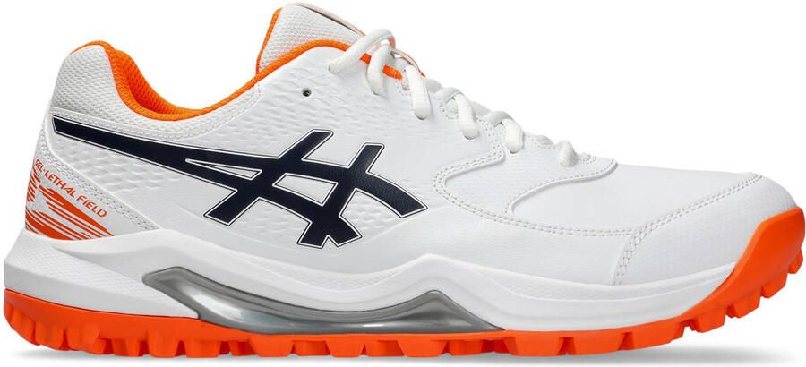 ASICS Gel-Lethal Field 2 Hockeyschoenen wit donkerblauw oranje - Foto 3