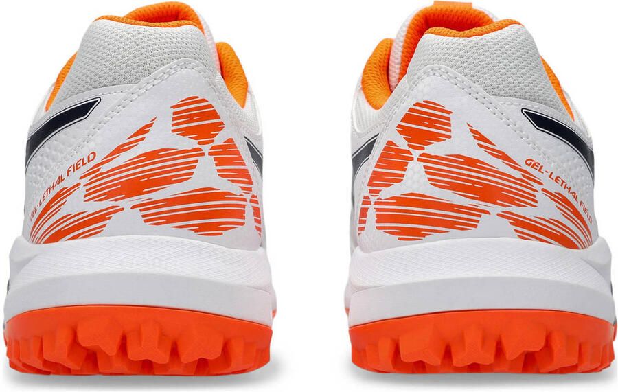 ASICS Gel-Lethal Field 2 Hockeyschoenen wit donkerblauw oranje - Foto 2
