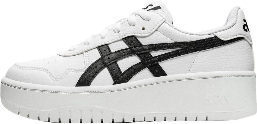 ASICS Japan S imitatieleren sneakers met plateauzool wit zwart