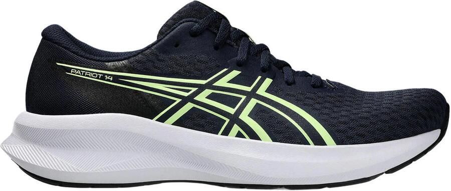 ASICS Patriot 14 hardloopschoenen donkerblauw lichtgroen