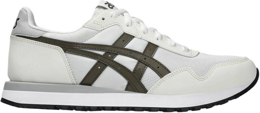 ASICS Tiger Runner II sneakers wit donkerbruin
