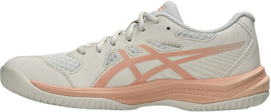 ASICS Upcourt 6 mesh sportschoenen ecru oranje - Foto 3