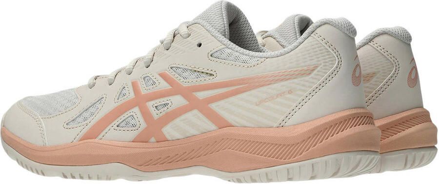 ASICS Upcourt 6 mesh sportschoenen ecru oranje - Foto 2