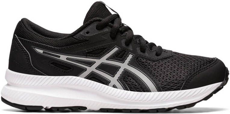 ASICS Contend 8 GS Hardloopschoenen Black White Kinderen