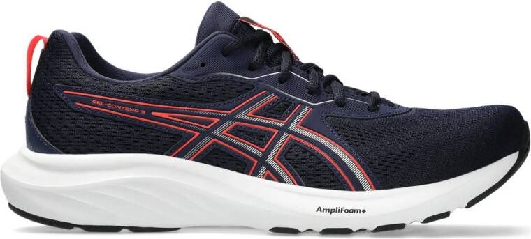 ASICS Gel-Contend 9 hardloopschoenen donkerblauw rood
