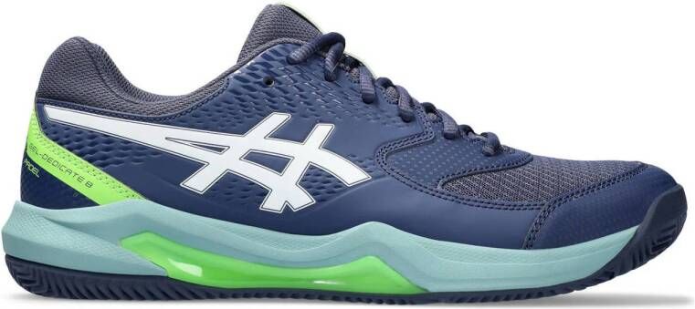 ASICS Gel-Dedicate 8 Padel padelschoenen donkerblauw wit groen