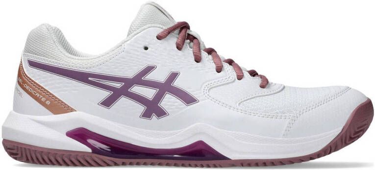 ASICS Gel-Dedicate padelschoenen wit paars
