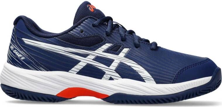 ASICS GEL GAME 9 GS CLAY OC tennisschoenen donkerblauw zilver oranje