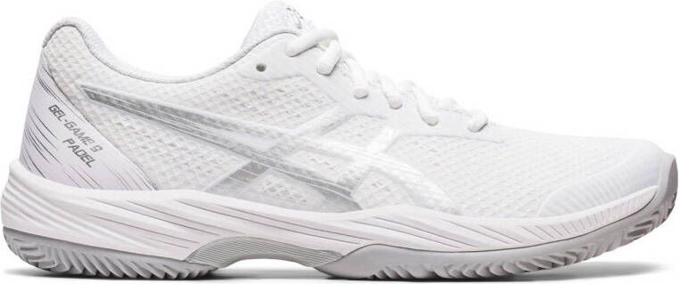 ASICS Padelschoen Tennisschoen Gel Game 9 Dames Wit Zilver