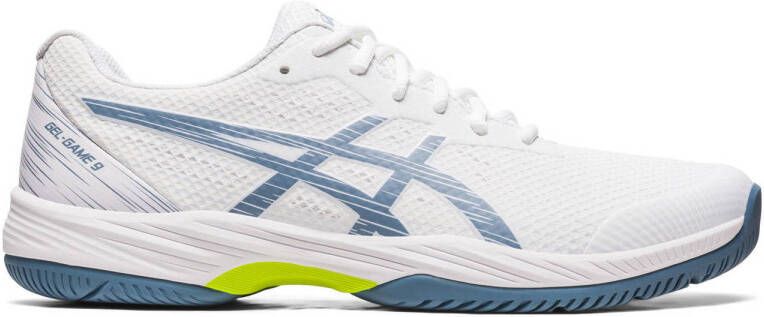 ASICS Gel-Game 9 Tennisbannen Schoenen White Steel Blue Heren