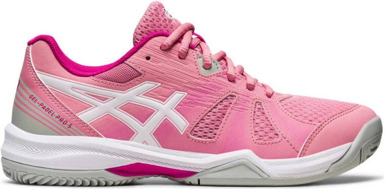 ASICS Gel-Padel Pro 5 padelschoenen roze wit grijs