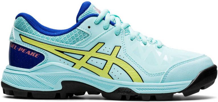 ASICS Gel-Peake GS hockeyschoenen lichtblauw geel kids