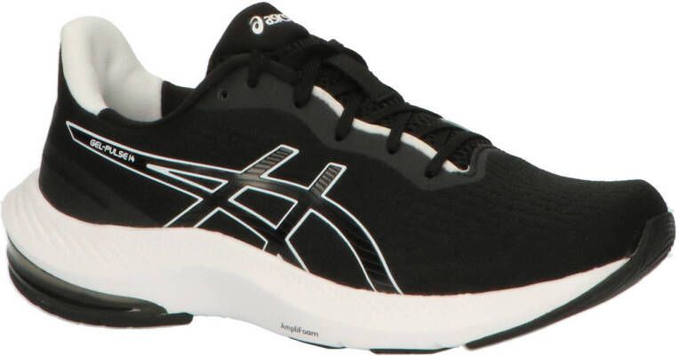 Asics gel-pulse 14 hardloopschoenen zwart wit dames