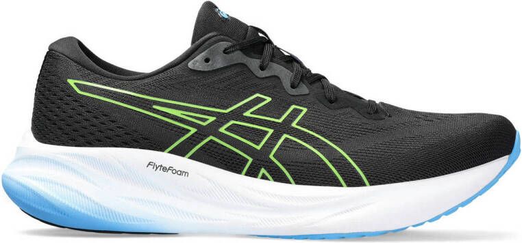 ASICS GEL PULSE 15 hardloopschoenen zwart groen blauw