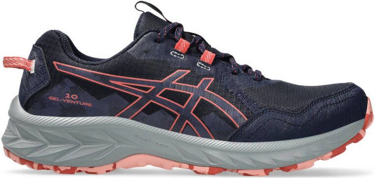 ASICS Gel-Venture 10 hardloopschoenen donkerblauw koraalrood
