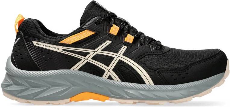 ASICS Gel-Venture hardloopschoenen zwart lichtroze oranje