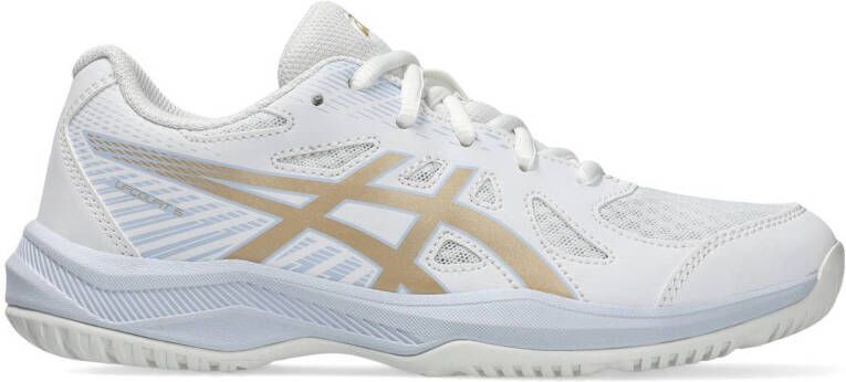 ASICS Upcourt 6 zaalsportschoenen wit champagne