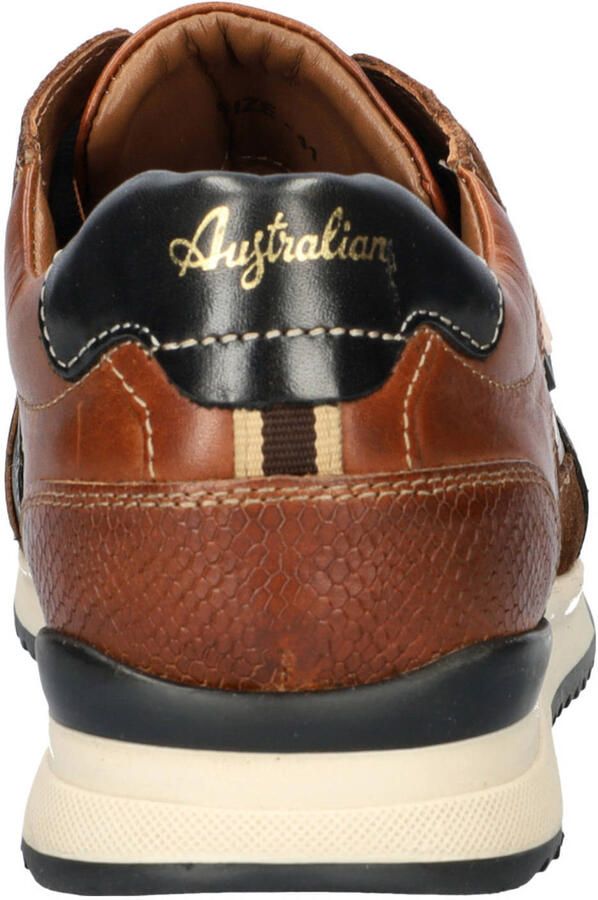Australian Bakersville Cognac Black G-Wijdte Veterschoenen