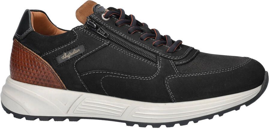 Australian Discover leren sneakers zwart