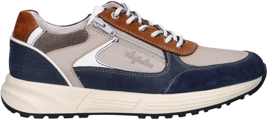 Australian Hawker suède sneakers blauw lichtgrijs