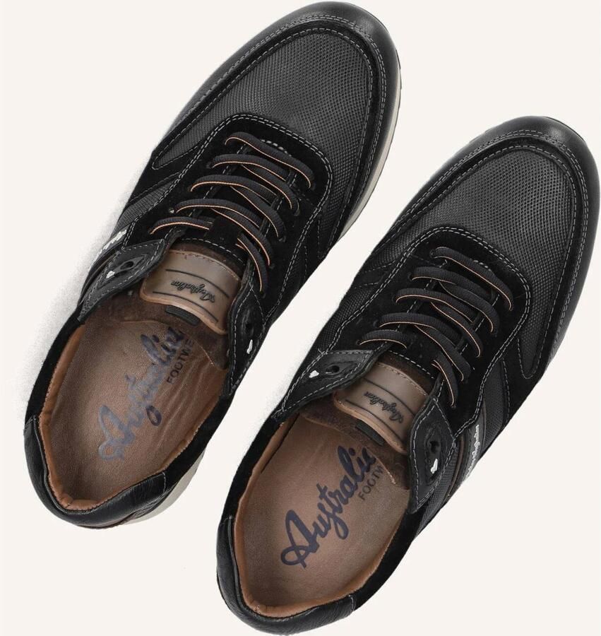 Australian Filmon Sneakers Heren Leren Sneaker Zwart - Foto 2