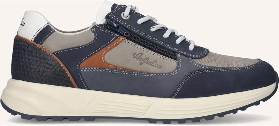 Australian Heren Sneakers Hawker Leren Lage sneakers Blauw