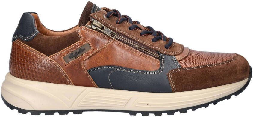 Australian Discover leren sneakers cognac