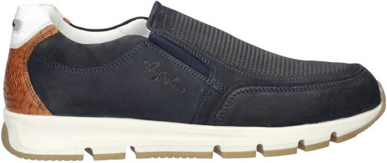 Australian Eagle nubuck instappers donkerblauw