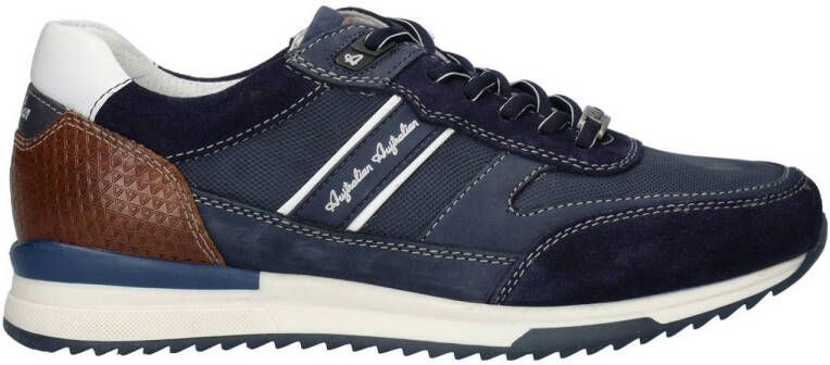 Australian Blauwe Leren Sneakers met Comfortabele Pasvorm Blue Heren
