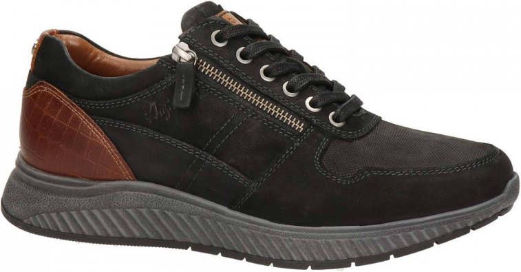 Australian Footwear nubuck sneakers zwart bruin