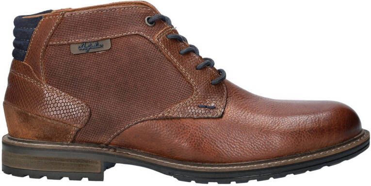 Australian Giorgio leren veterboots cognac