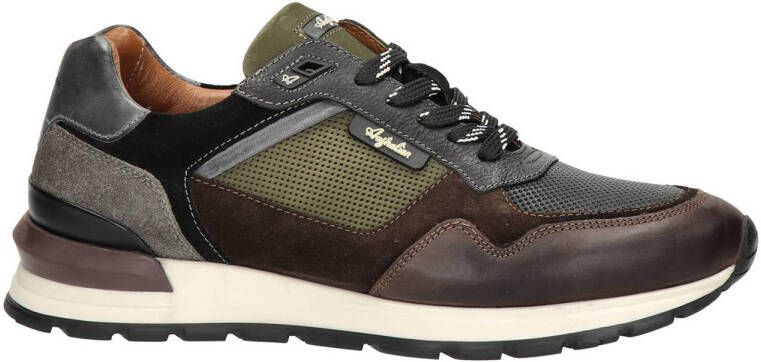 Australian Novecento leren sneakers bruin grijs