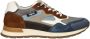 Australian Tiago leren sneakers cognac blauw - Thumbnail 1