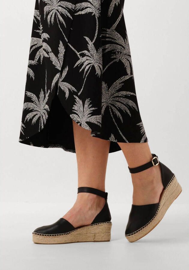 AYANA Espadrilles Dames Yu689 Leer Zwart