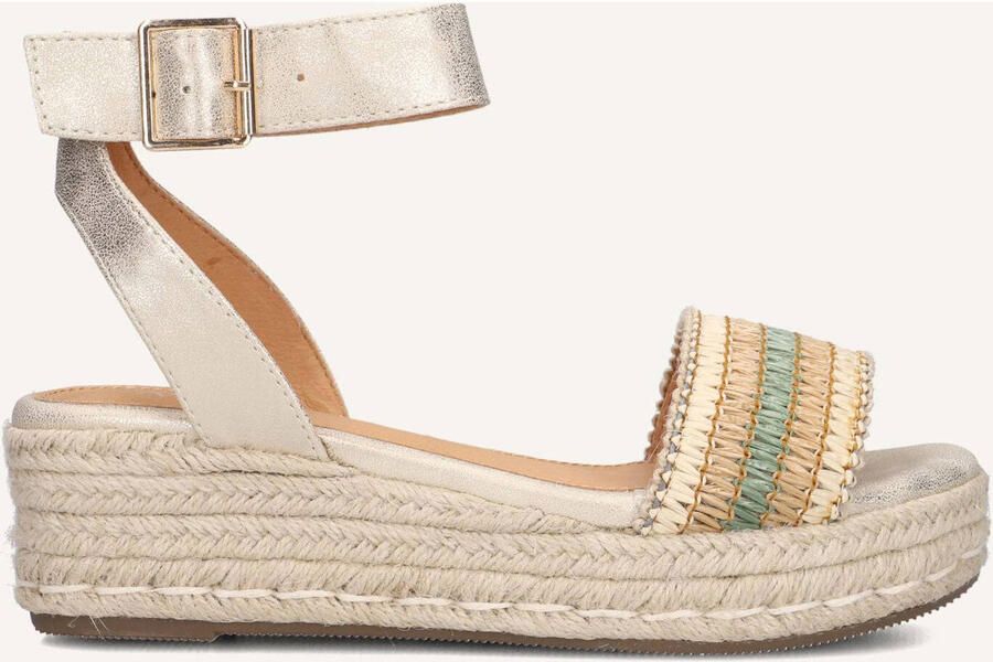 AYANA Sandalen met Hak Dames 0047-71 Maat: 39 Materiaal: Textiel Kleur: Goud - Foto 2