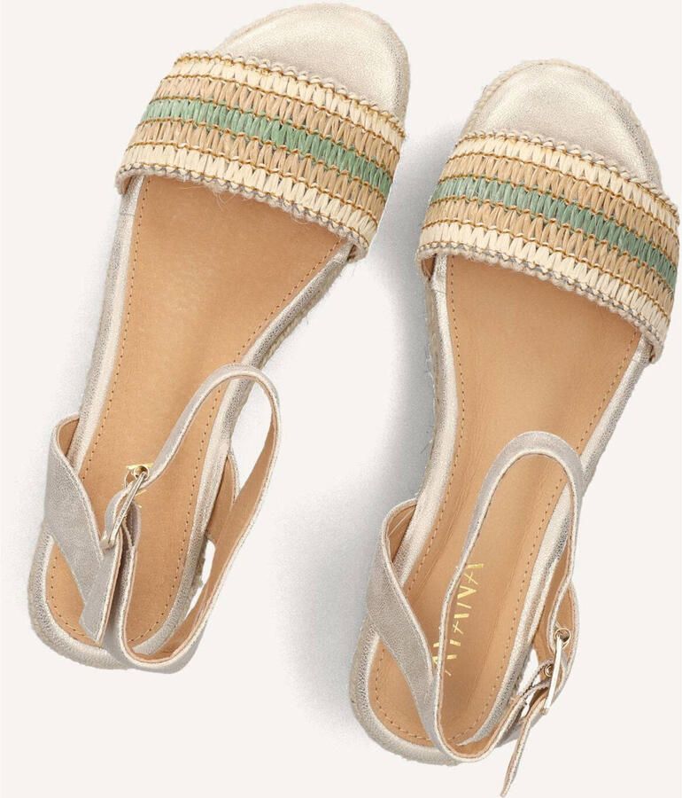 AYANA Sandalen met Hak Dames 0047-71 Maat: 39 Materiaal: Textiel Kleur: Goud - Foto 3