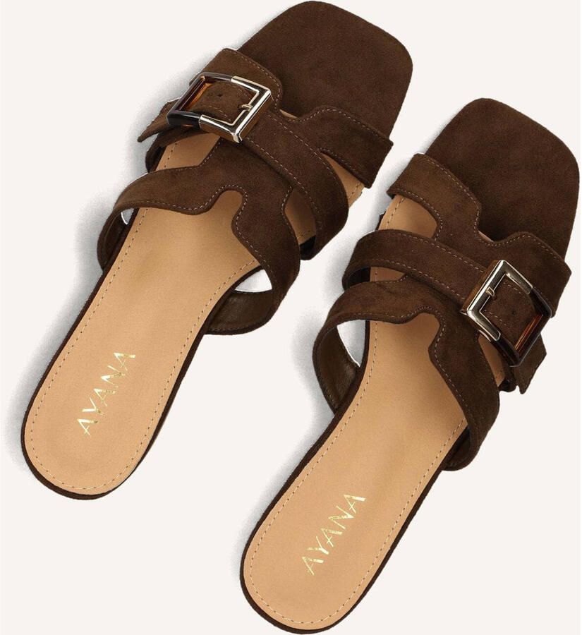 AYANA Slippers Dames 0667-5 Suède Bruin - Foto 6