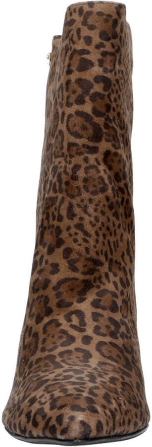 Babouche Alison-2 suède enkellaarzen met panterprint bruin - Foto 3