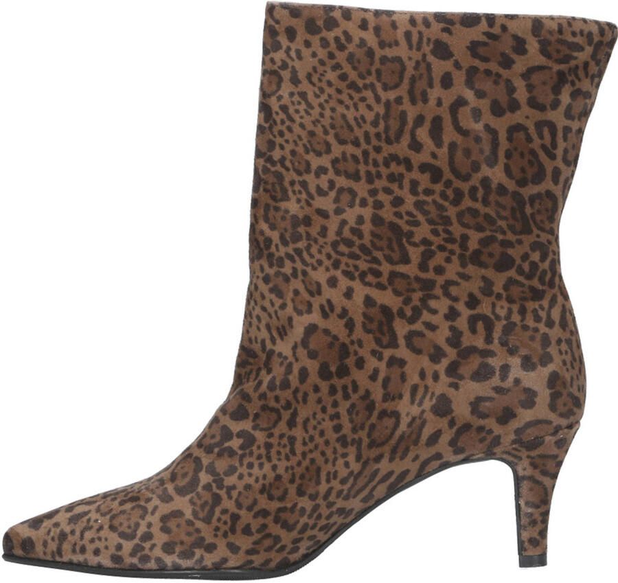 Babouche Alison-2 suède enkellaarzen met panterprint bruin - Foto 2