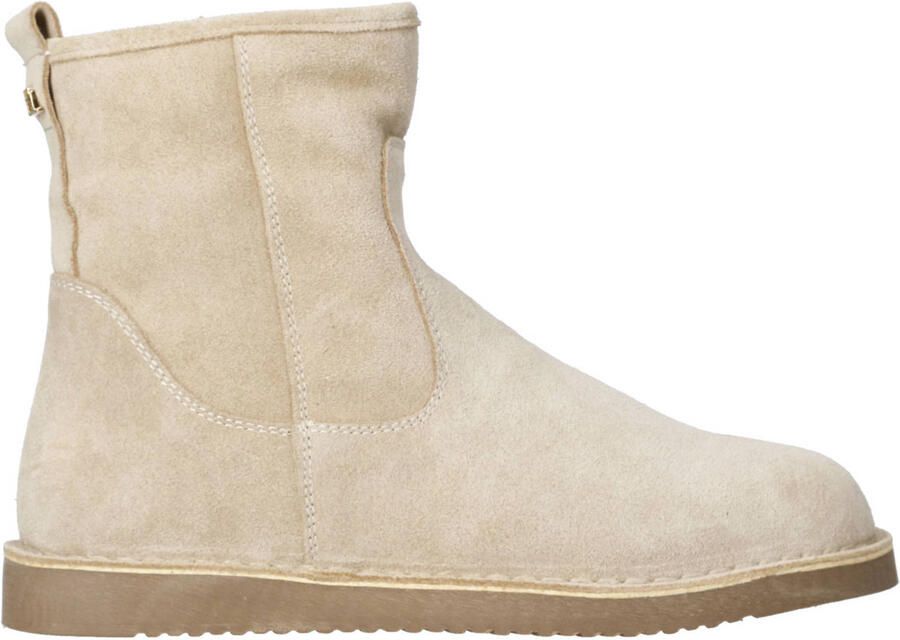 Babouche Armel-2 gevoerde suède enkelboots ecru