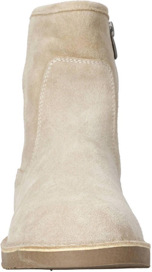 Babouche Armel-2 gevoerde suède enkelboots ecru - Foto 3