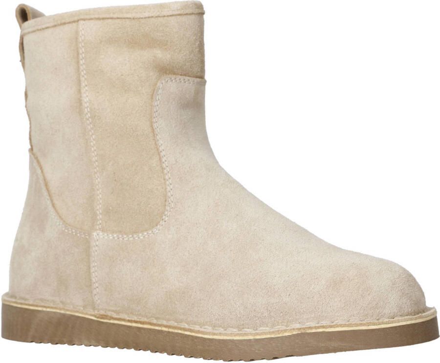 Babouche Armel-2 gevoerde suède enkelboots ecru - Foto 2